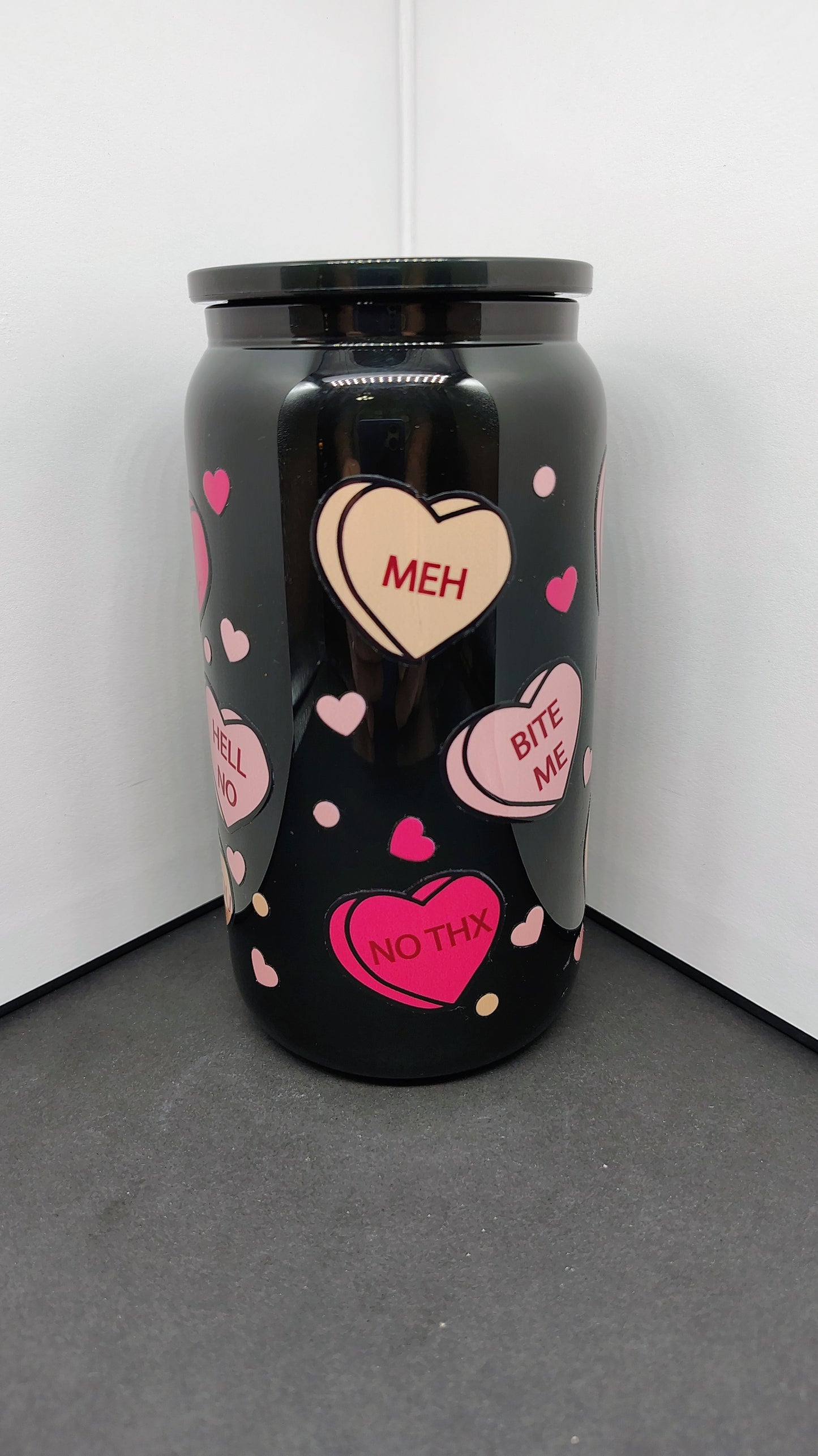 Sassy Candy Hearts Can Tumbler – 16oz