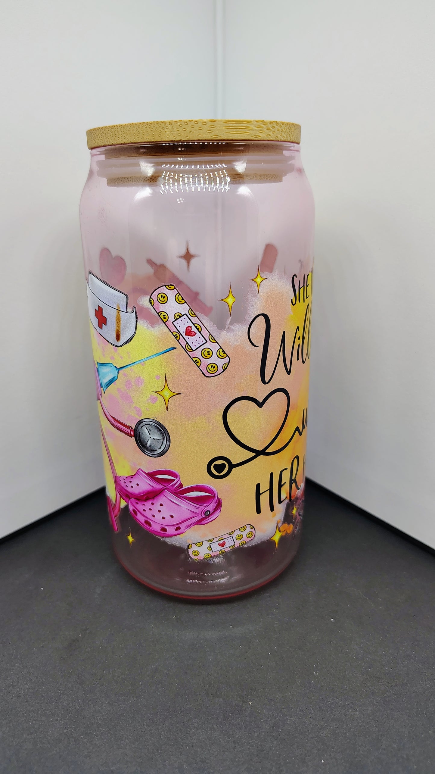 Healing Hands 16oz Glass Can