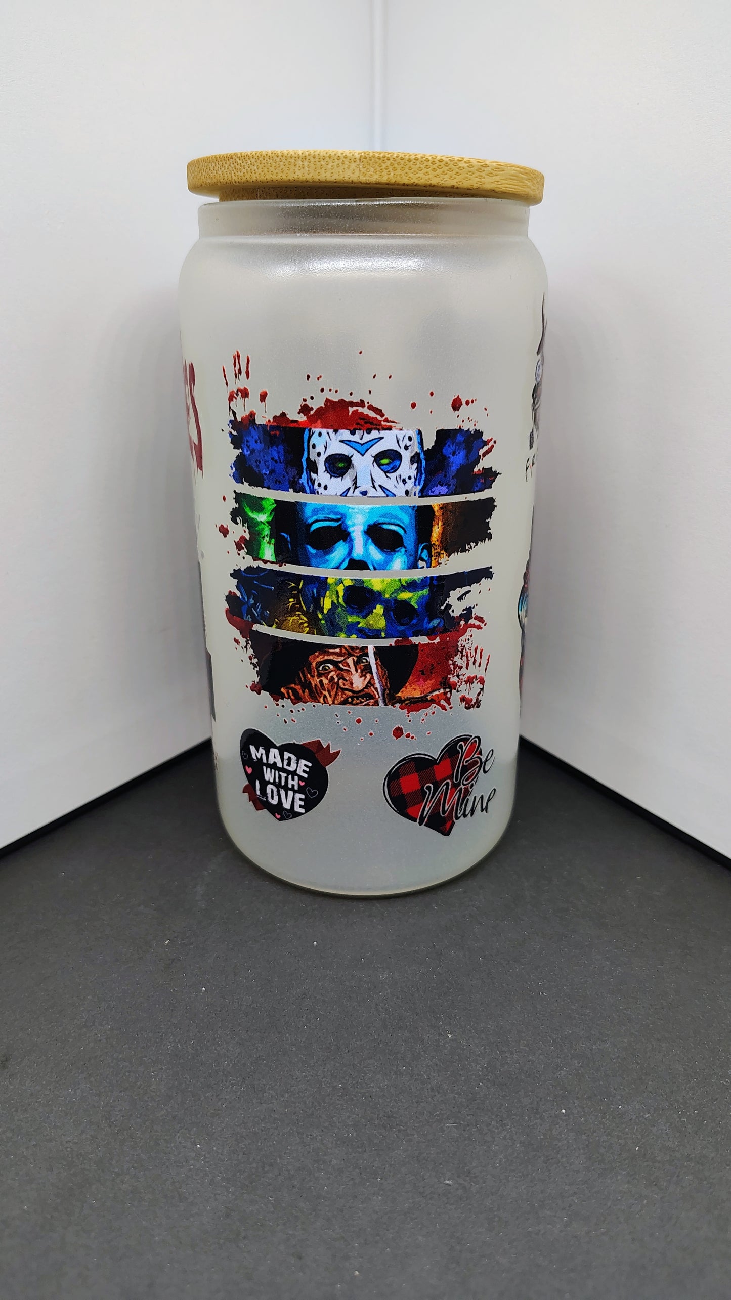 Slay All Day 16oz Horror Glass Can