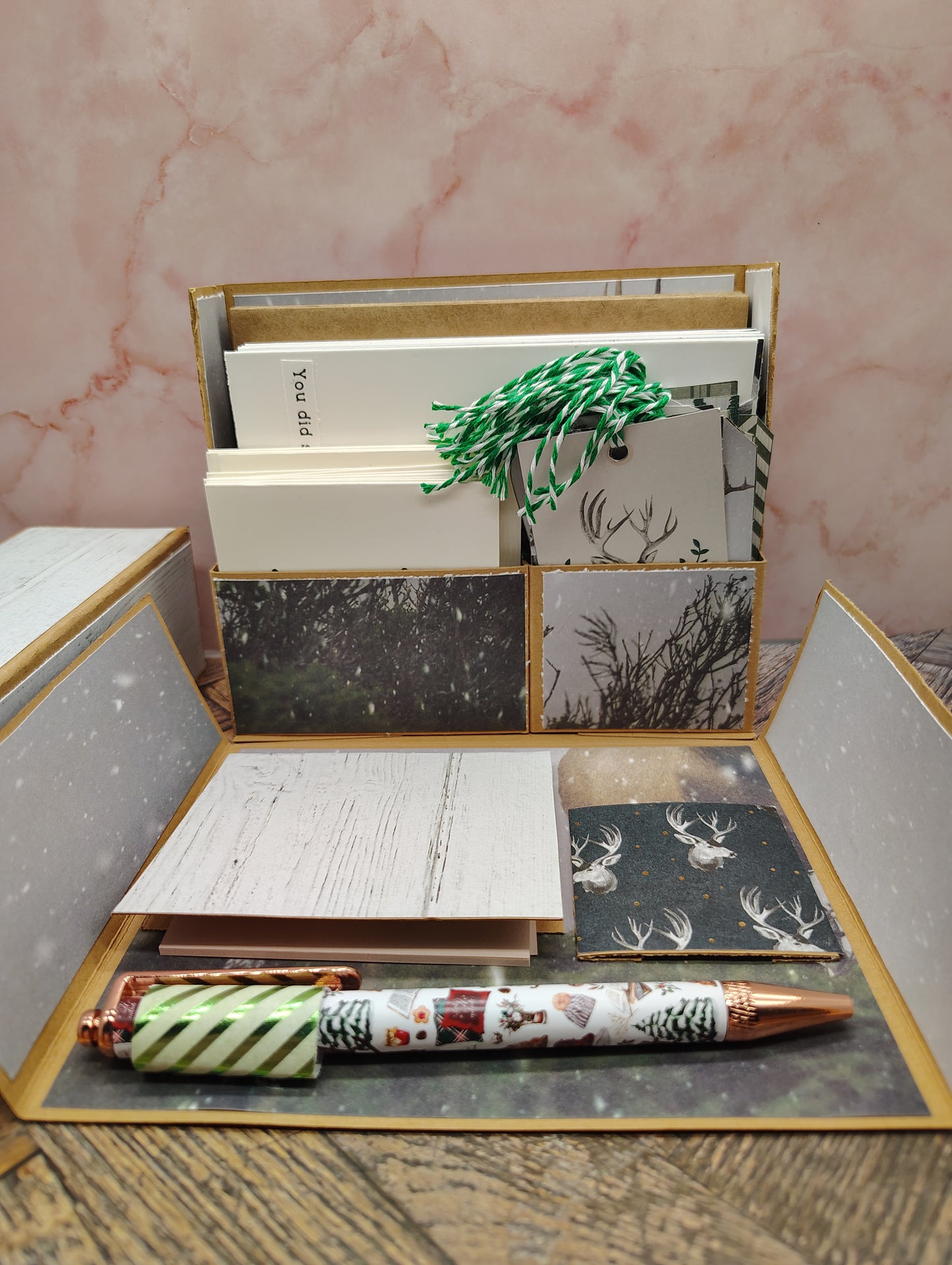 š¦ Rustic Winter Papercraft Stationery Box š¦