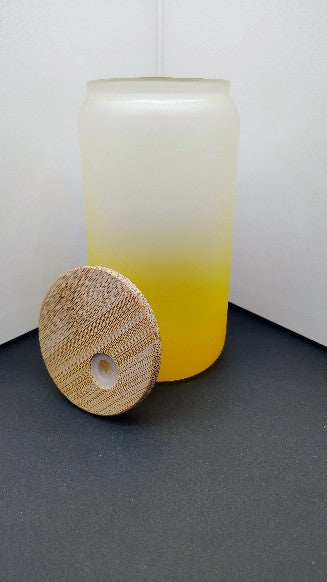 Sunshine Fade 16oz Frosted Glass Can
