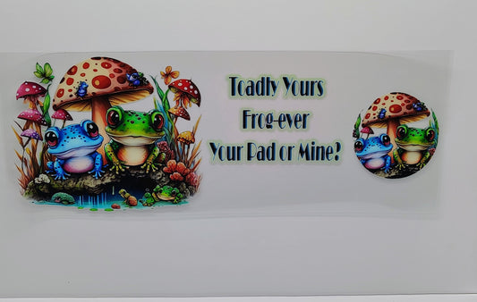 16 oz UV DTF Tumbler Wrap with Matching Lid Decal