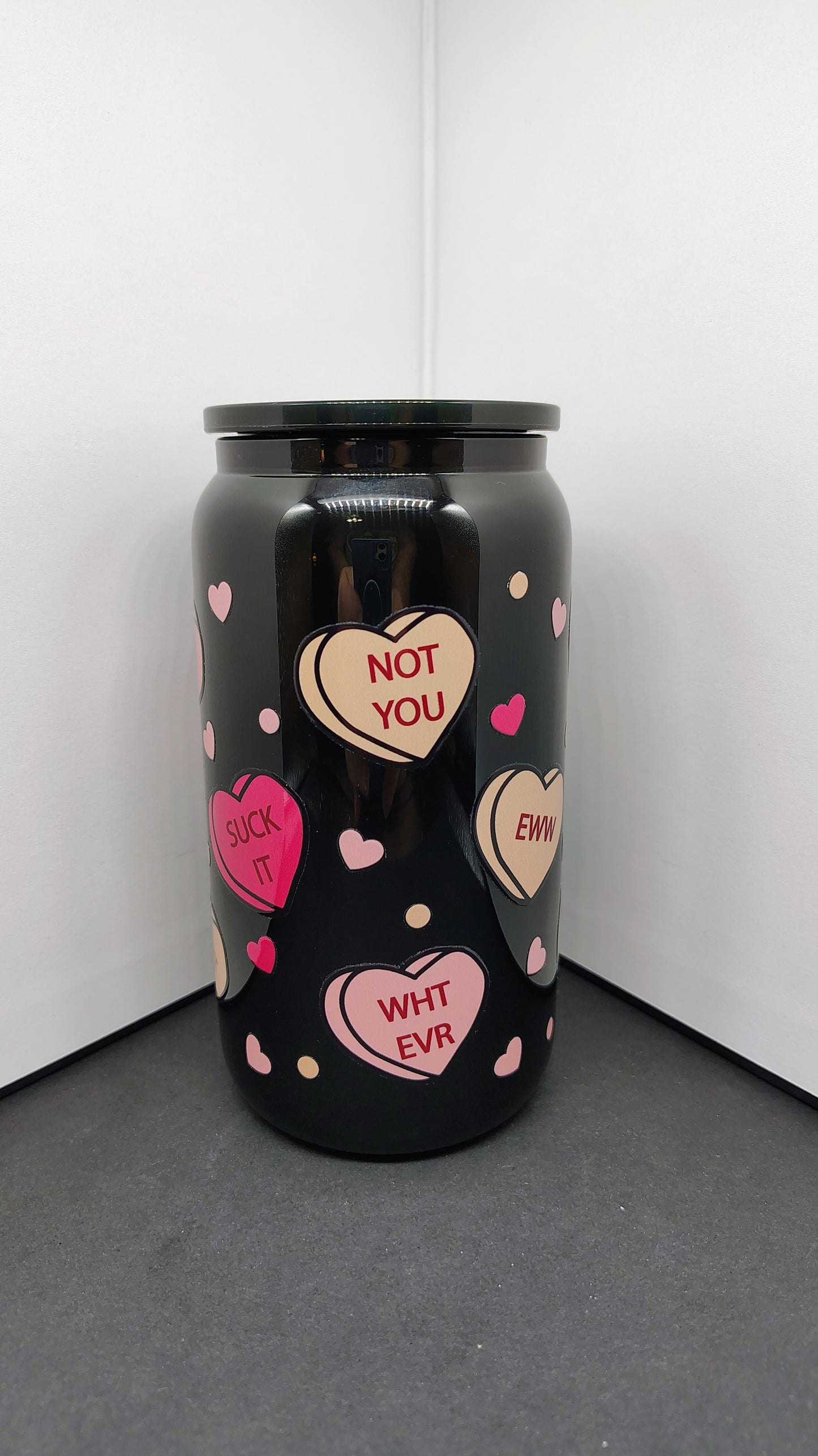 Sassy Candy Hearts Can Tumbler – 16oz