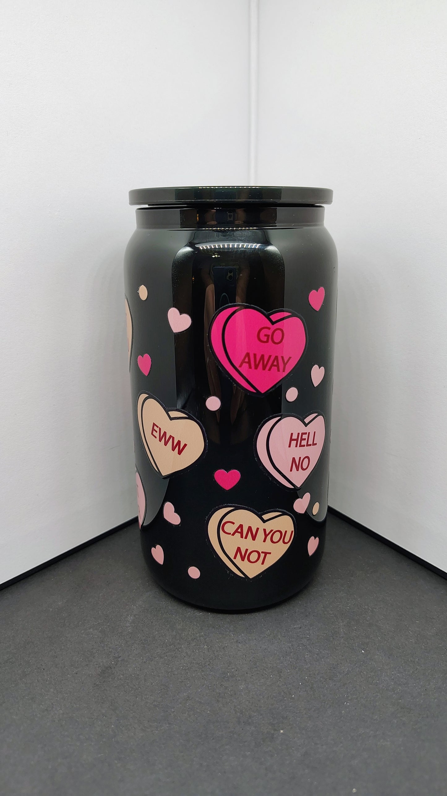 Sassy Candy Hearts Can Tumbler – 16oz