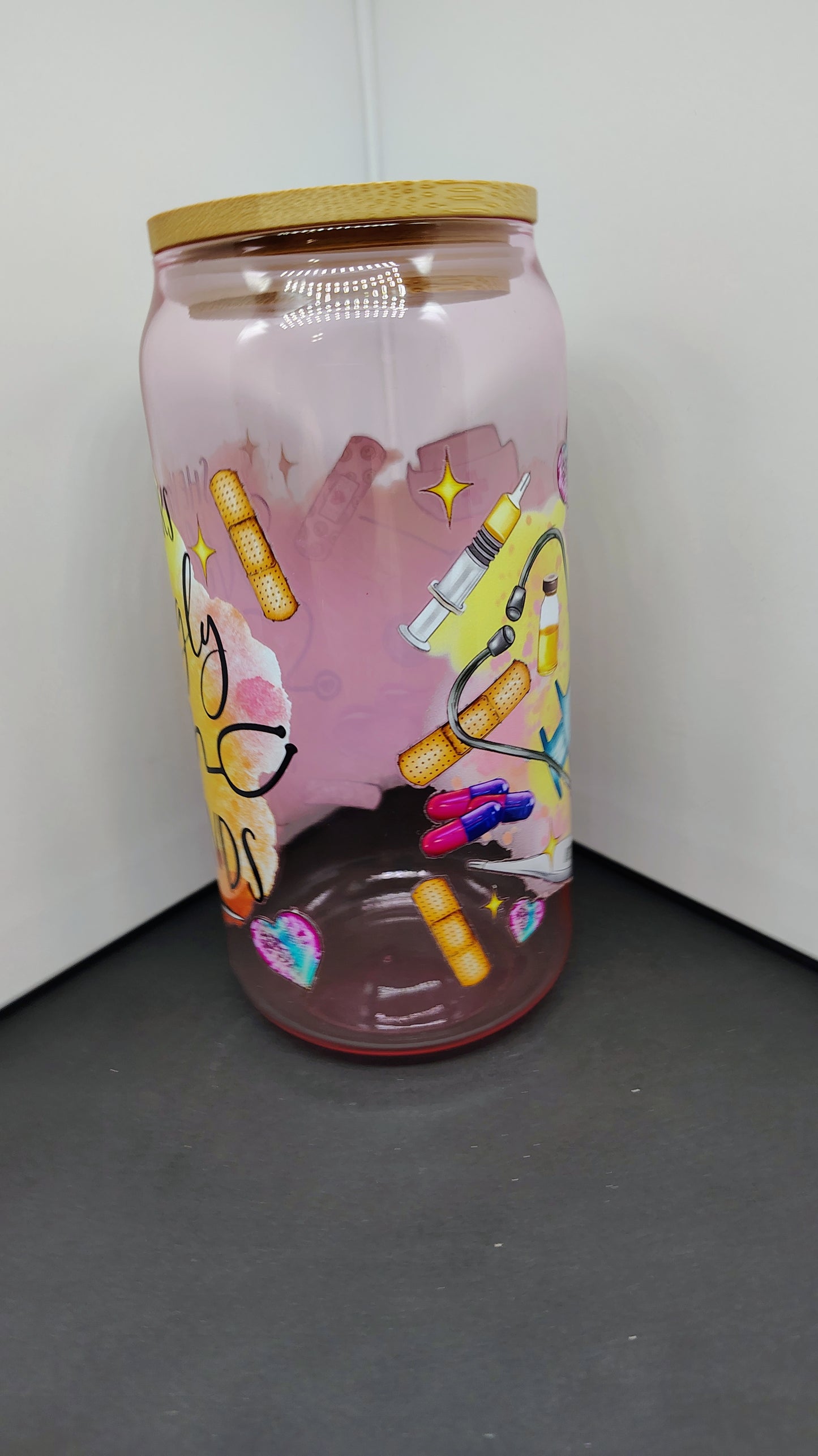 Healing Hands 16oz Glass Can
