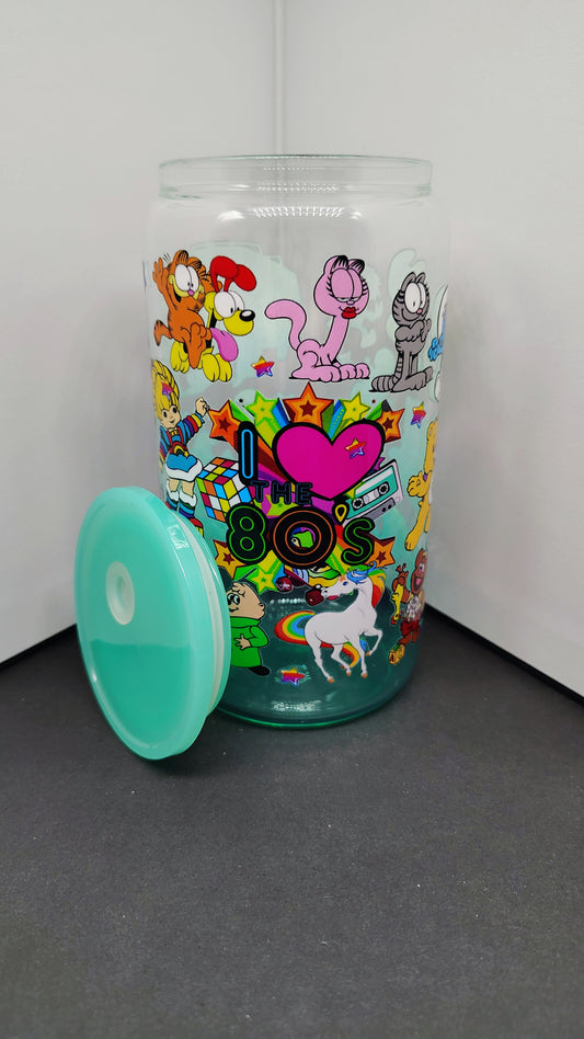 Totally Rad 80s 16oz Glass Can